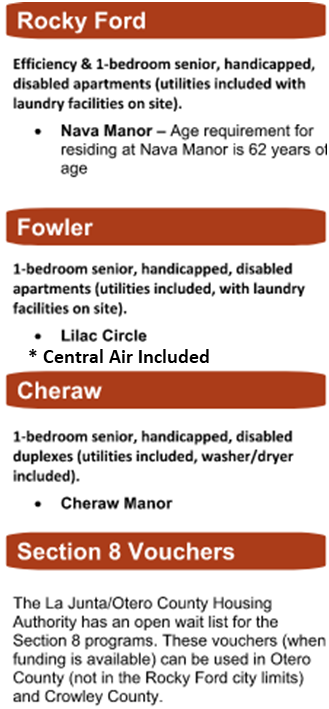 La Junta Otero County Housing Authority SECO News seconews.org